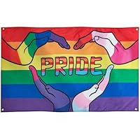 Runesol Bandera de Manos del Orgullo, 91x152cm, 3ft x 5ft, 4