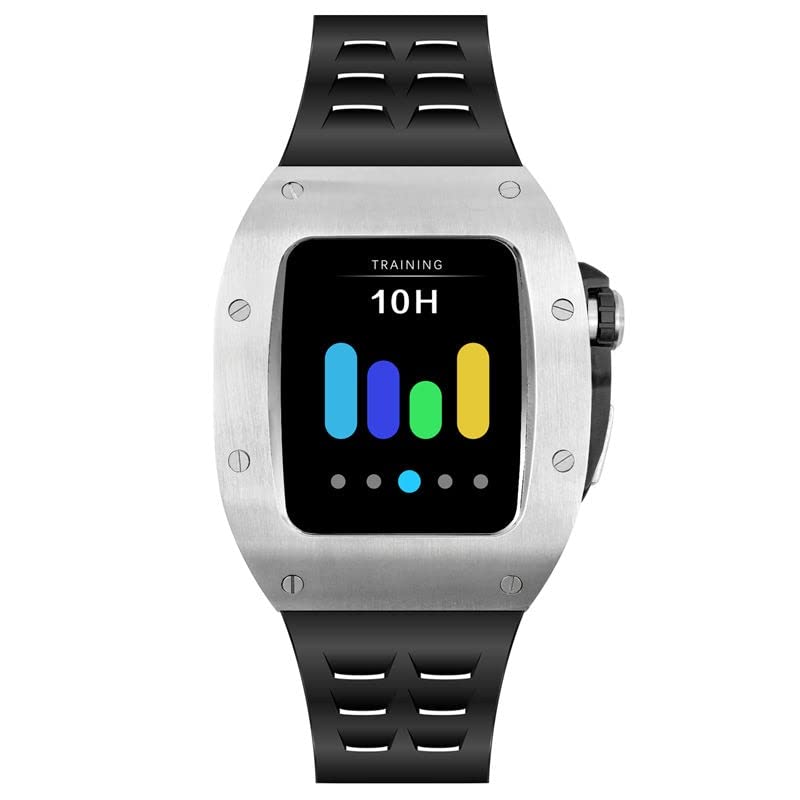 Boîtier Apple Watch 44mm 45mm étanche aux chocs bracelet acier