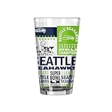 List of Super Bowl Winners 7 FANMATS NFL Seattle Seahawks Super Bowl 60 Champions 16 oz Pint Glass – Team Roster Design, 16 Fluid Ounces, Glass
