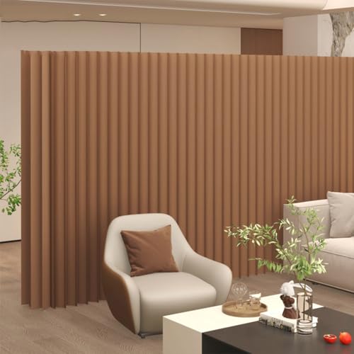 Separador portátil plegable de papel kraft para oficina, hogar y exposición, separador móvil telescópico, 1,8 m de altura x 8 m de largo