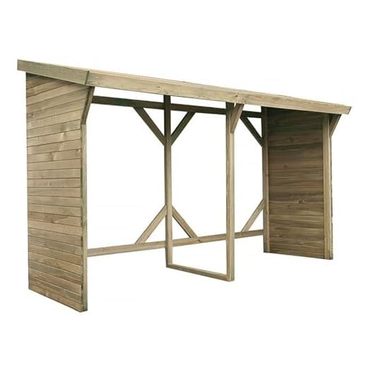 Habitat et Jardin Abri bûches - 2.5 m² - 2.78 x 0.90 x 1.85 m- 5 Stères