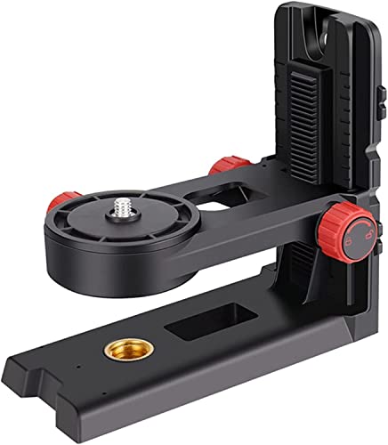 Firecore Laser level Bracket Adapter, L-Shape Adjustable Magnetic Pivoting Base with Microfine Height Adjustment and 1/4