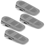 4 Pack Rubber Door Stoppers, Non-Slip Door Stop Heavy Duty Doors Wedge Stopper Doors Stoppers for Floor Grey - Image 1