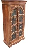 GURU SHOP Schrank, Kleiderschrank, Massivholz, Kolonialstil   Modell 8, 132x64x35 cm