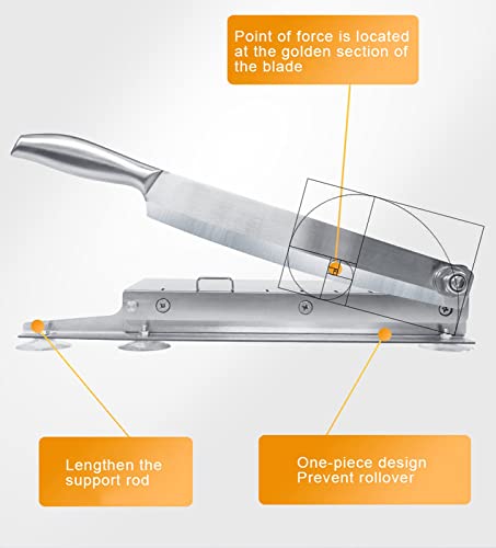 Aocay Allesschneider Manuell Knochensäge Fleischsäge Metzger Edelstahl Fleischschneider für Schneiden Gefrorenes Fleisch… – Bild 4