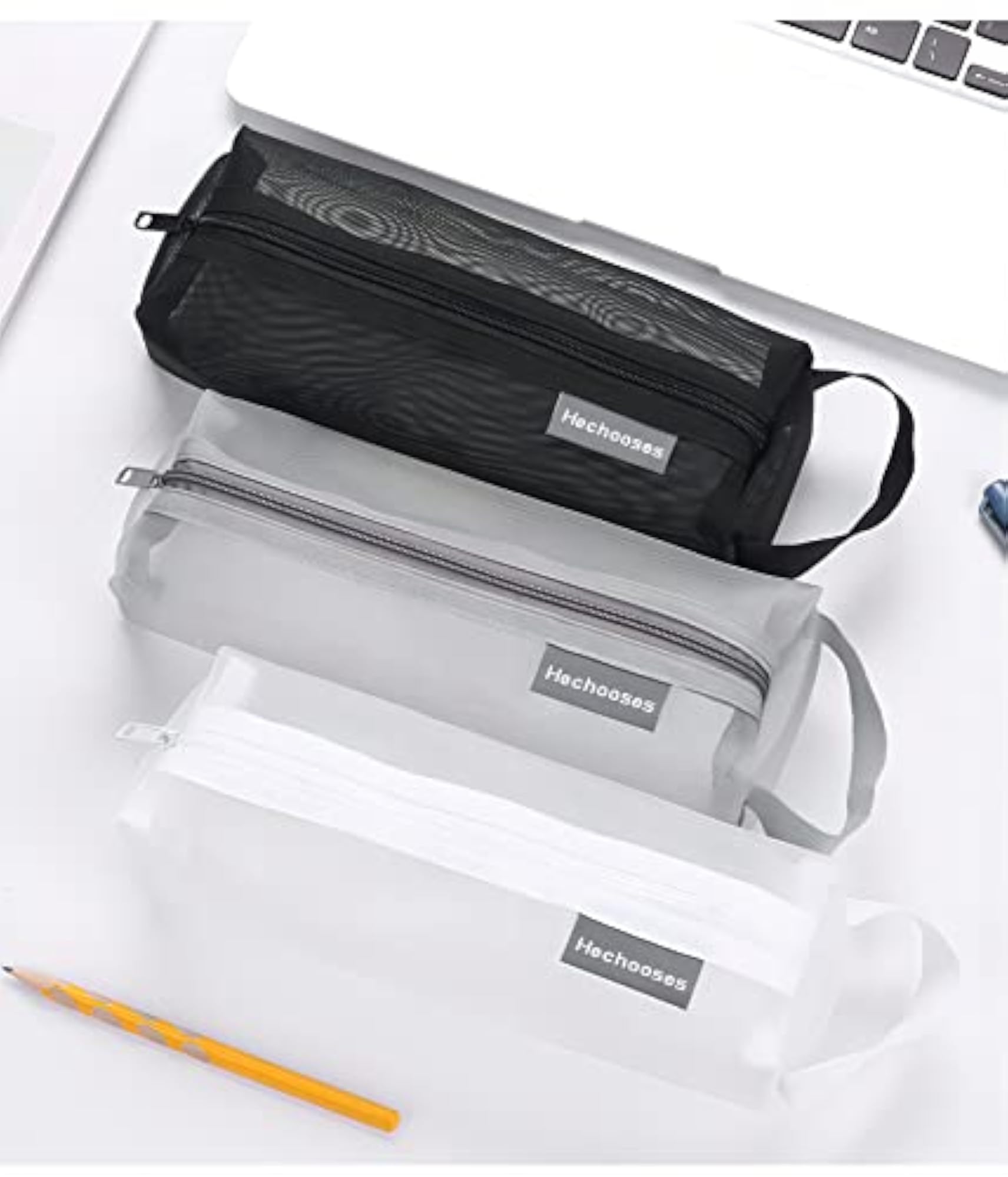 Mesh Cosmetic Bag, Portable Clear Makeup Bags, 3PCS