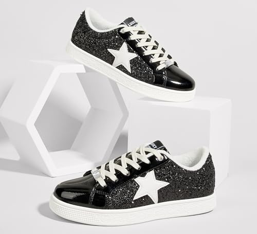 LUCKY-STEP-Fashion-Star-Glitter-Sneakers-Sparkly-Bling-Shiny-Bedazzled-Wedding-Bridal-Shoes-for-Women
