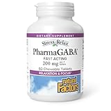 Natural Factors Pharma GABA - Dietary Supplement Supports Calm Sleep & Sleep Quality - Natural, Fast-Working Supplement Aids Focus & Brain Health - 60 Chewable Tablets (30 Servings)