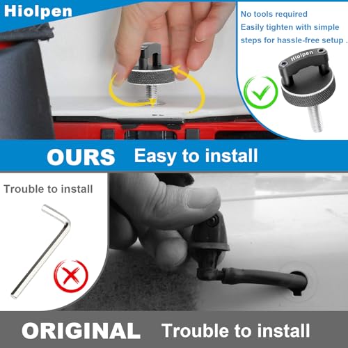 Hiolpen Hard Top Fasteners Mounting Screw Kit for Ford Bronco 2021-2024 - 8Pcs Aluminum Hardtop Quick Removal Fastener with Thumb Screw - Easy Installation for Secure Hard Top Screws Hardtop Bolts - Thumbnail 5