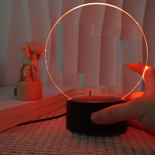 Rewritable Night Lights with Message Board Girl Bedroom Sleep Light Cute Soft Light Desk Lamp Room Decor Desktop Ornaments Gifts Black base 7 color with remote size round