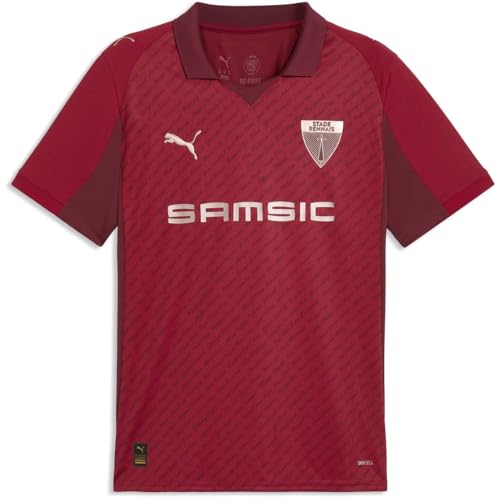 PUMA Mens Stade Rennes 125th Home Kit 2025 2026 Red/Black S