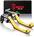 MZS Pivot Levers Brake Clutch CNC for Suzuki RMZ250 2004/ RMZ250 2007-2018/ RMZ450 2005-2018 (Gold)