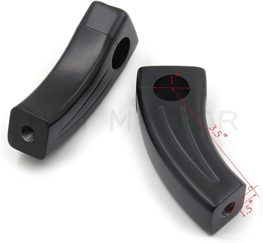 HTTMT XH6014-001-1"- Black Handlebar Risers Compatible with Suzuk Boulevard Intruder Volusia V-Star Vmax