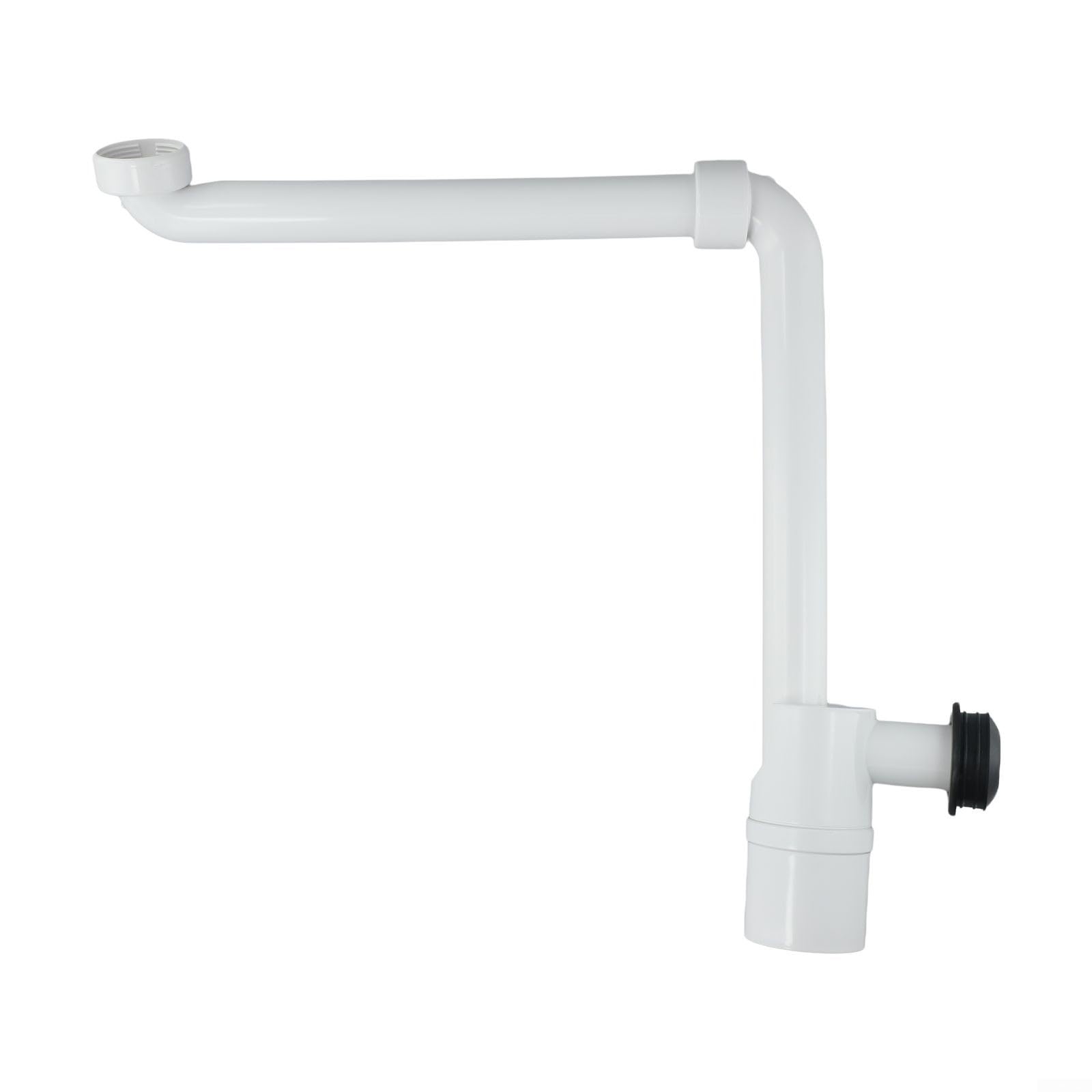 Waschbecken-Abfallsammler, 3,8 cm, platzsparend, für Badezimmer, verstellbarer Waschbecken-Siphon (weiß)