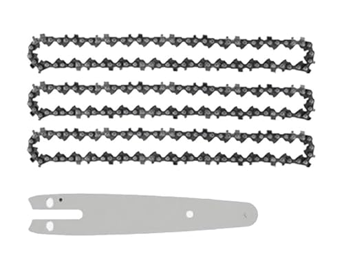 Kit 3 Mini catena per Motosega a 6 pollici 6 + 1 Barra di Guida Ricambio per Mini Moto Sega Portatile Elettrica Senza Fili