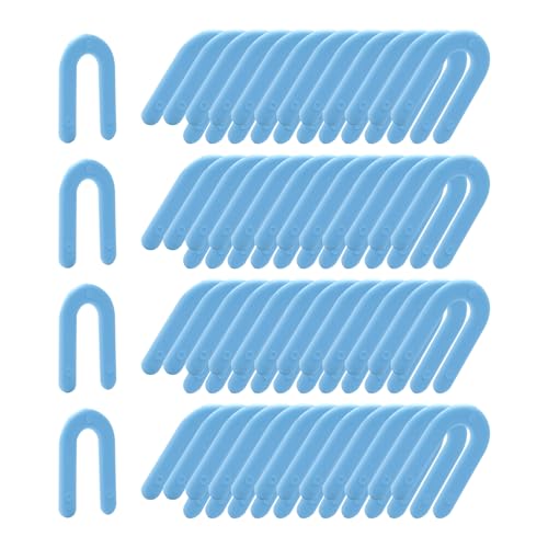 Image of 300PCS Plastic Shims, Horseshoe Shims, U Shaped Tile Spacers | Plastic Shims for Leveling, Blue 1 /16 inch