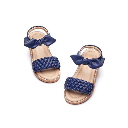 Image of Flaryzone Girls Sandals Open Toe Summer Flats Dress Sandals Shoes Toddler /Little Kid