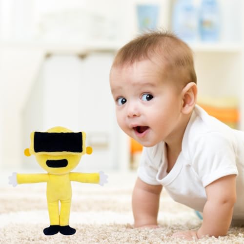 Image of Customized Text Standing Yellow Square Sprunki Plush Toys