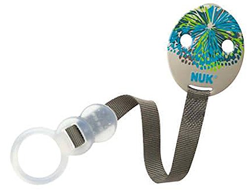 Prendedor NUK Soother Band Duo Trend Cinza - Disponível ROSA OU AZUL