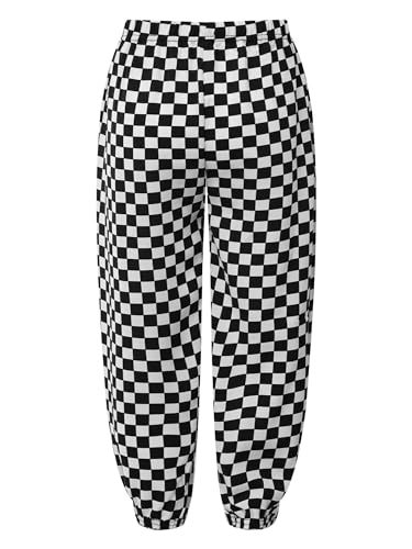 Kids Boy Girls Jogger Pants Plaid Printed Drawstring Elastic Waist Pants Hip Hop Streetwear Trousers4