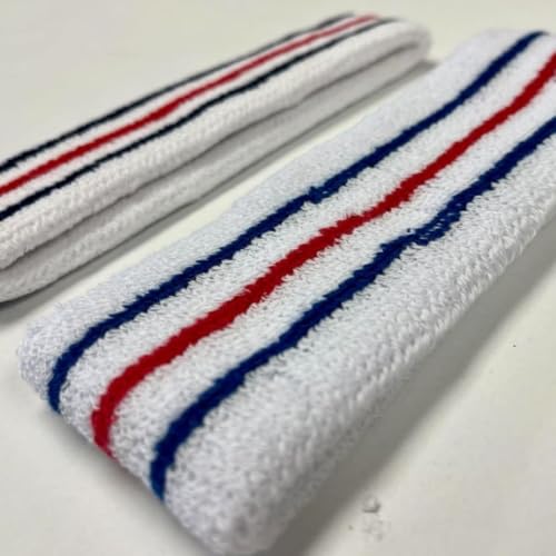 Image of COUVER Tennis Headband - Cotton Terry Cloth Sweatband for Men & Women - High Absorbency Athletic Hairband for Gym, Basketball & Running - 1 Piece