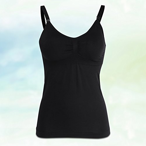 最安値 マタニティブラキャミソール 前開き 授乳キャミソール タンクワンピース マタニティインナー カップ付き 授乳服 下着 肌着 ブラトップ ブラックxxl の価格比較