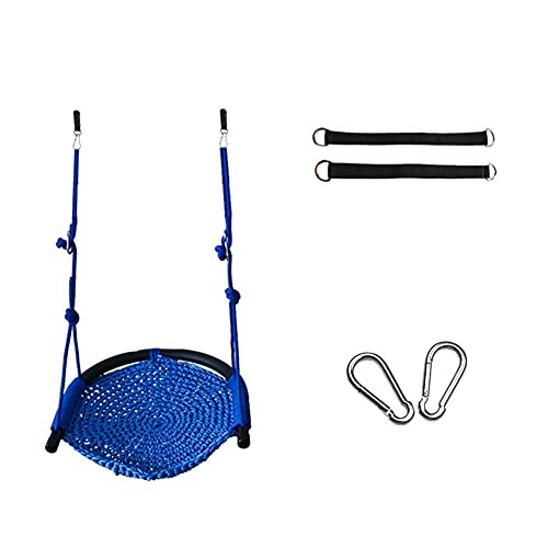 QIAOLI Balançoire pour enfant avec filet en corde - Accessoire idéal pour intérieur et extérieur, aire de jeux - Bleu