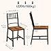 HOOBRO Kitchen Chairs Set of 2, Wooden Dining Room Chairs with Metal Frame, Dining Chairs with Back, Easy to Assemble, Farmhouse Dining Chairs for Kitchen, Living Room, Rustic Brown and Black BF39CD01