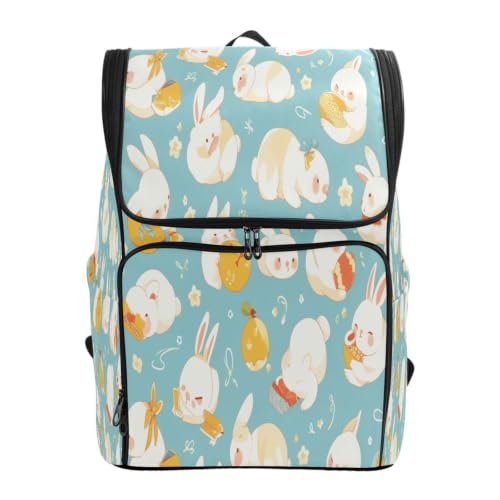 Sac à dos lapin blanc mignon et grand pour le collège et les loisirs