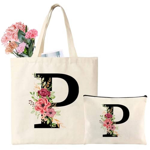 Bolsa de Lona Inicial Personalizada Bolsa Tela con Letras, Bolso Tote Bag Mujer con Iniciales, Bolsa de Compras Reutilizable, Regalos para Mujer, Mamá, Amigas, Cumpleaños, Día de la Madre (P) Bolsa de Lona Inicial Personalizada Bolsa Tela con Letras, Bolso Tote Bag Mujer con Iniciales, Bolsa de Compras Reutilizable, Regalos para Mujer, Mamá, Amigas, Cumpleaños, Día de la Madre (P)