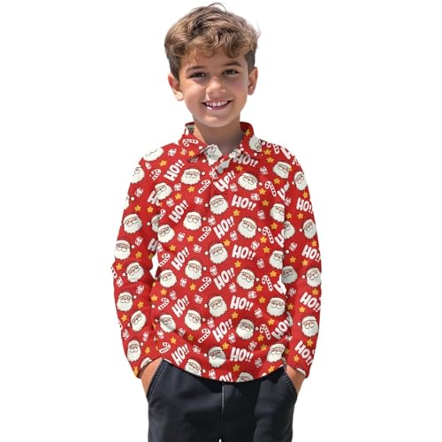 WELLFLYHOM Boys Golf Shirts 3-16T Collared School Uniform Long Sleeve Activewear Graphic Workout Tee Shirts for Fall Spring