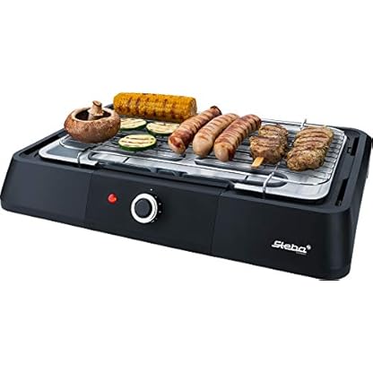Steba BBQ Tischgrill VG G20 | hochwertiger Grillrost mit 39 x 22 cm | stufenlose Temperaturregelung | Low-Fat: Bratfl…