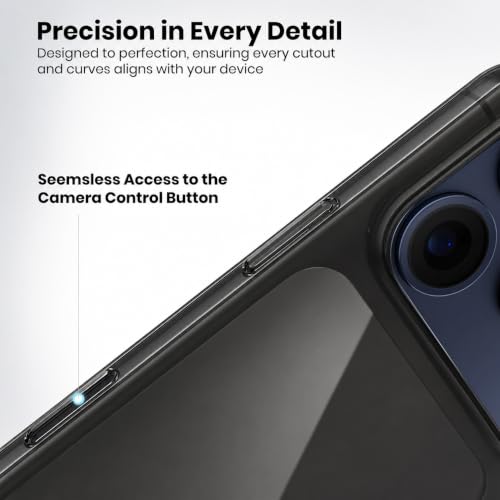 Image of VONZEE Anti Scratch Semi Translucent Cover for iPhone 17 Pro Case, Premium PC + TPU Phone Cases Drop Proof, Slim Anti Yellowing Never Yellowing Shockproof
