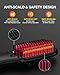 COOLKESI Ionic Hair Straightener Brush, Anti-Scald Straightening Brush with Fast MCH Ceramic Heating, Adjustable Temperatures, Auto-Off & Dual Voltage, Portable Straightening Comb for Home, Travel