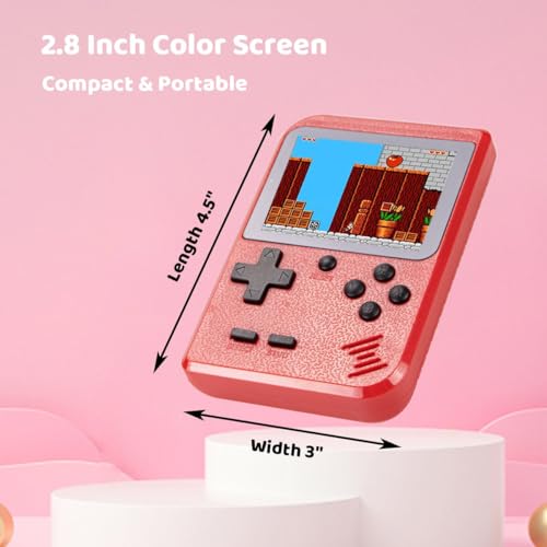 Kids Mini Handheld Games Console Built-in 400 Classic 8 Bit Retro NES Games, 2.8 Inch Screen, Rechargeable Battery, TV Video Output, Birthday Present for Boys Girls Adult - Image 3