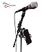 Crescendo CR-30 SlimClip Mic Stand Phone Holder, iPhone Clamp Mount, Pole Phone Mount, Microphone, Music or Drum Stand, Mic/Phone Clip - for iPhone, Samsung Galaxy, Pixel, Any Smartphone (Grey)