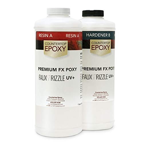 Countertop Epoxy - FX Poxy - UV Resistant Resin - 2 Quarts (7-10 Sq Ft) - Epoxy Resin Kit - - Countertop Coating Kit - Durable and Customizable