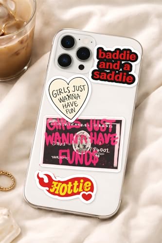 Image of Downtown Aesthetic 37pcs Waterproof Vinyl Stickers Pack for Laptop, Phone, Bottle, Skateboard | Cute, Funny, Gen Z, Baddie, Motivational Stickers for Girls & Teens | Durable & Fade Resistant