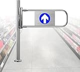 Swi automático de acero inoxidable para mercados, entrada unidireccional para control de acceso seguro en tiendas y almacenes (derecha, 60 cm)