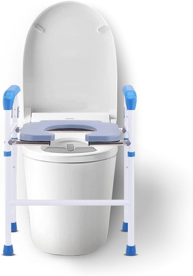 MAVIFE Raised Toilet Seat Carbon Steel Toilet Riser Commode