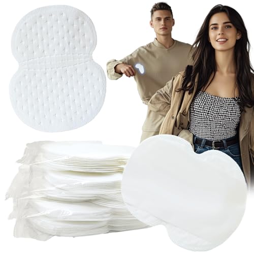 Armpit Sweat Pads for Women & Men Disposable Sweat Pads for Under Arms 100PCS, Invisible, Unscented, Arm Pit Sweat Guards, Can Easily Absorb Sweat and Neutralize Odors, Enhanced Anti Sweat Protection