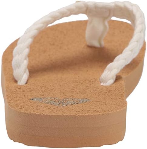 Roxy girls Porto Sandal Flip Flop, Cream 20, 11 Little Kid US | Image 2