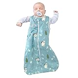 【Universal】 - Der Babyschlafsack ist für Kinder von 3 bis 18 Monaten geeignet. Die Größe beträgt 47 * 80 cm, geeignet für Raumtemperatur von 20 bis 24 ° C (TOG 1), ärmelloses Design (Im Herbst und Winter empfehlen wir, dass Sie zusätzliche Kleidung tragen, damit Ihr Baby wärmer bleibt)