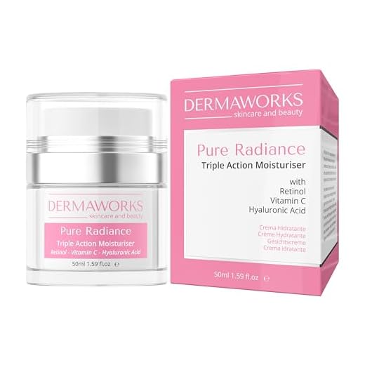DERMAWORKS Pure Radiance Advanced Daily Face Moisturizer - Pro Collagen - Anti-aging - Anti-rynk ögonkräm med vitamin C, retinol och hyaluronsyra