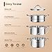OROLEY Steam Juicer Extractor Stainless Steel, Juice Steamer Pot for Fruit & Vegetables with Glass Lid, Hose, Clamp, Loop Handles, Ideal for Making Fresh Juice, Jelly, and Sauces (10Qt 304 Stainless Steel)