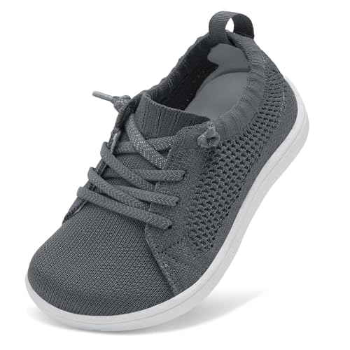 Image of LeIsfIt Toddler Shoes Girls Boys Wide Shoes Kids Zero Drop Minimalist Sneakers Barefoot Slip on Tennis Sneakers