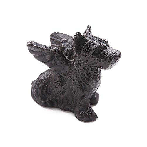 Chien en fer forgé noir et ornements de fonte rétro pour décoration extérieure