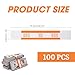 Self-Sealing Currency Straps - Pack of 100 Orange Bands for $50 Bills - Securely Organize and Transport Your Cash