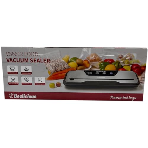 Vacuum Sealer Machine, Beelicious Automatic Air Sealing for Food Storage, Build-in Cutter