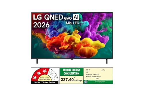 Image of LG 164 cm (65 inches) QNED evo AI QNED82BX Mini LED 4K Ultra HD Smart TV 65QNED82BXA (Black) | α8 AI Processor 4K Gen3 | 120Hz Native (VRR 144Hz) | Dolby Vision & Atmos | Magic Remote (2026 Model)